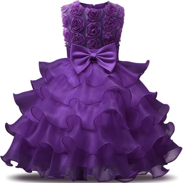 Robe fille occasion mariage - Robe couleur violet