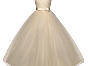 Robe jaune et longue demoiselle d'honneur