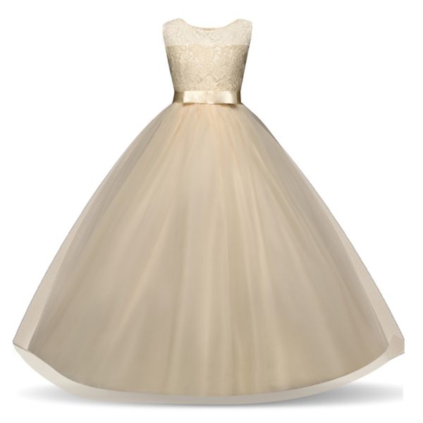 Robe jaune et longue demoiselle d'honneur