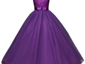 Robe violet et longue demoiselle d'honneur
