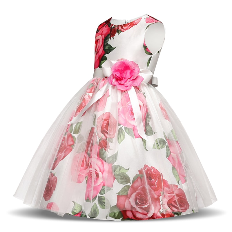 Robe de cérémonie pour fille avec roses