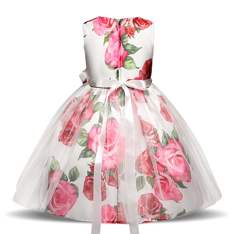 Robe de cérémonie pour fille vue de dos