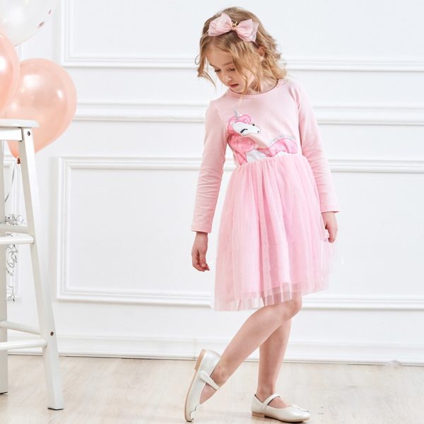 Robe licorne pour fille de 2 à 8 ans