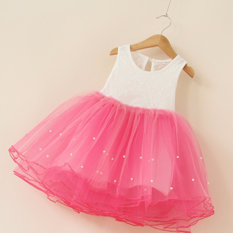 Robe fuchsia avec tutu mi longue pour enfant fille