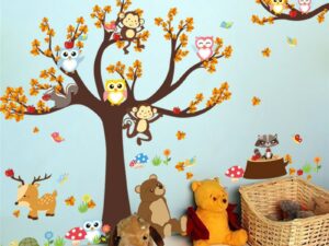 Sticker mural chambre enfant / bébé - Animaux de la forêt