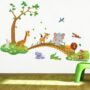 Sticker mural animaux de la jungle pour chambre enfant / bébé