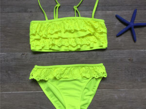 Bikini pour fille couleur citron vert