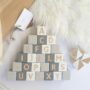 Cubes déco en bois lettres de l'alphabet