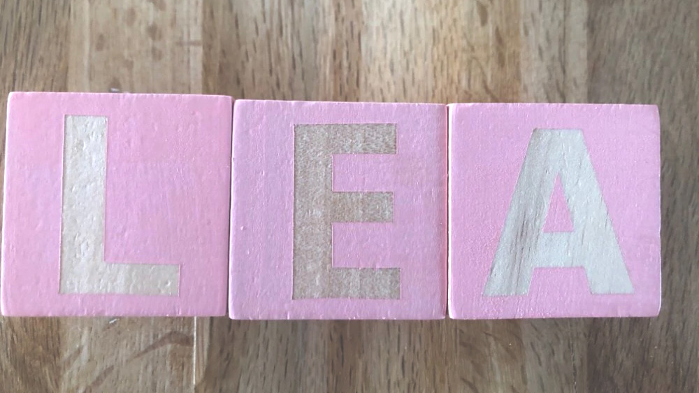 Cubes en bois déco style nordique - Lettres alphabet