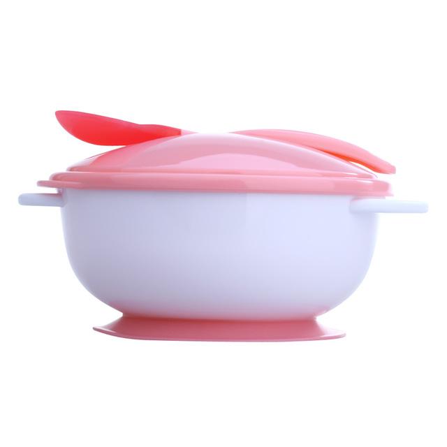 Assiette Bebe Ventouse Avec Couvercle Et Cuillere