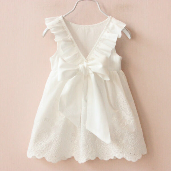 Magnifique robe blanche pour fille de 2 à 8 ans