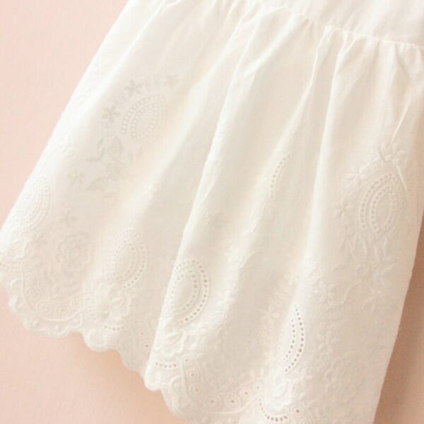 Robe blanche dentelle pour fille