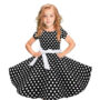 Robe ROCKABILLY pour fille - Noire pois blancs