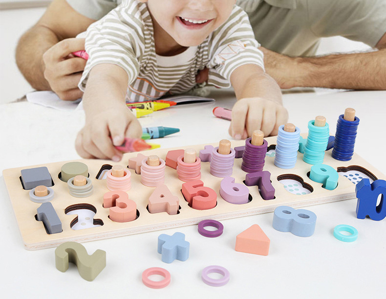 Montessori game for fun exercises and learning to count