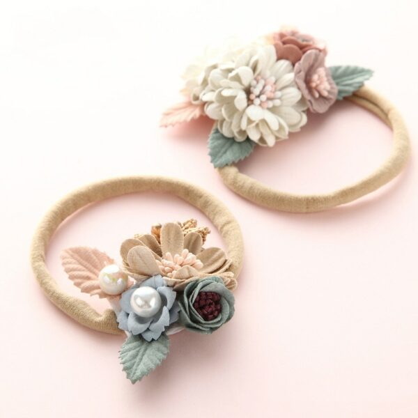 Bandeau floral pour nouveau-né