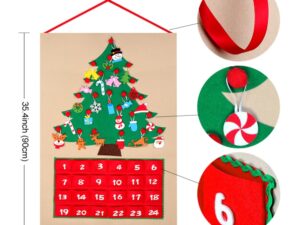 Dimensions calendrier de l'Avent Sapin de Noël