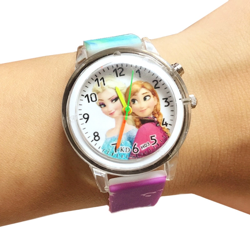 Montre Enfant Reine des Neiges Rose ou Bleue 