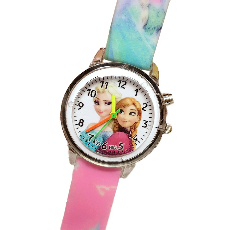 Montre Reine des Neiges lumineuse - Elsa & Anna