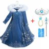 Robe reine des neiges avec les accessoires d'Elsa