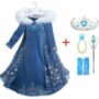 Robe reine des neiges avec les accessoires d'Elsa
