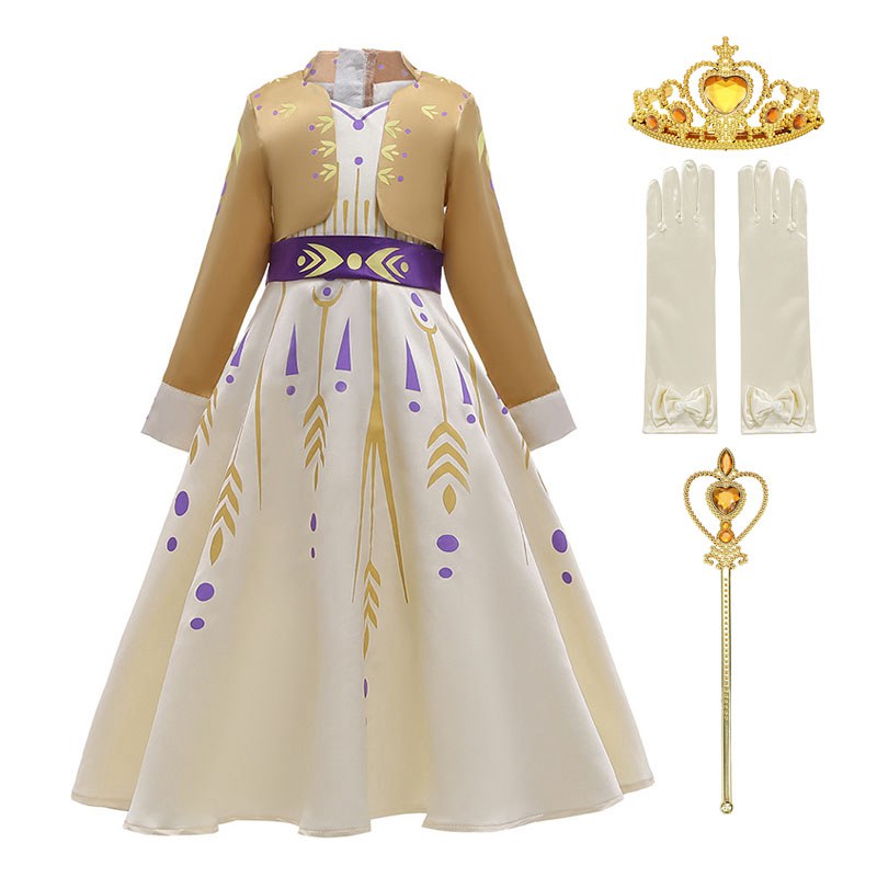 LA REINE DES NEIGES - COSTUME D'ANNA - ROBE DE VOYAGE (ENFANT