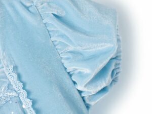 Détail manche courte costume robe de Cendrillon