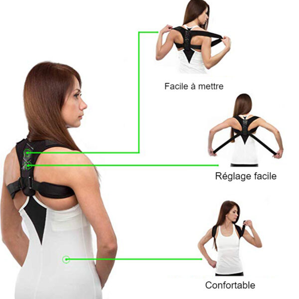 Redresse dos facile à porter (pour femme)