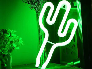 Cactus néon mural - Luminaire chambre enfant