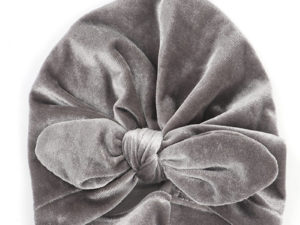 Turban bébé couleur gris