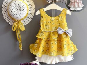 Ensemble fille pour l'été - Robe jaune