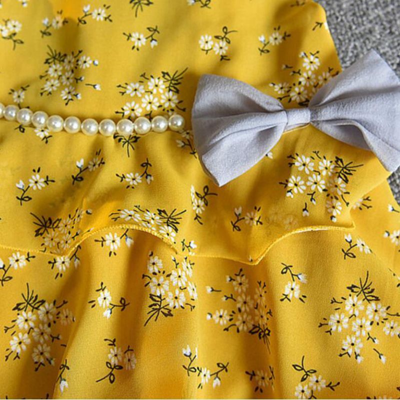 Ensemble fille couleur jaune pour l'été