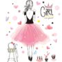 Sticker mural pour chambre enfant fille