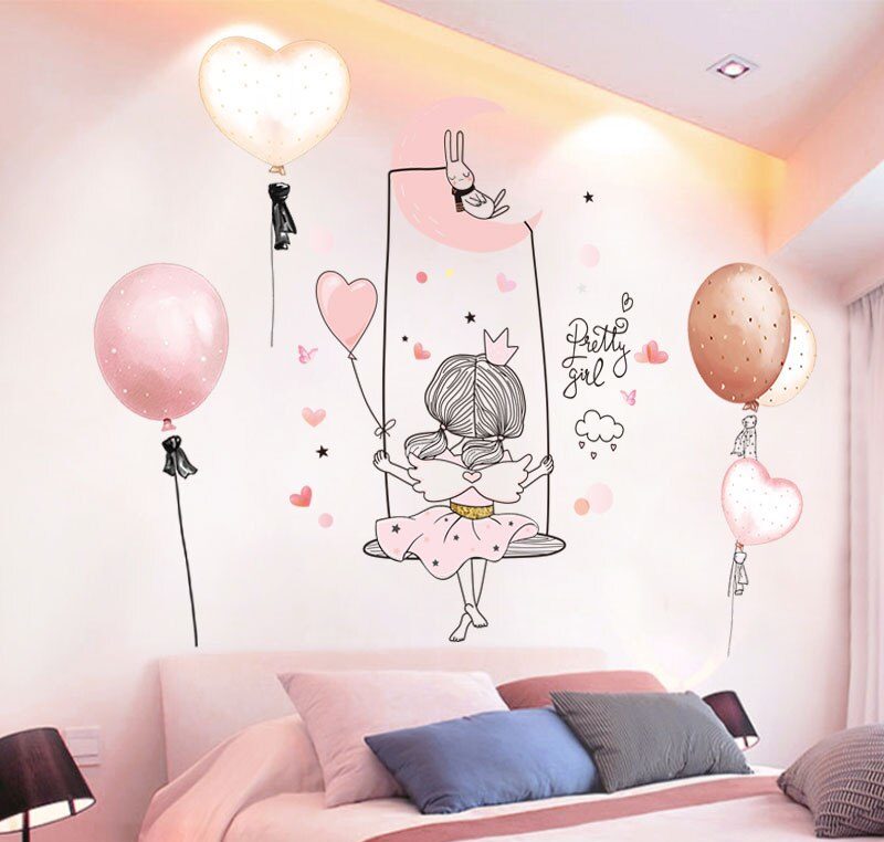 Stickers muraux chambre fille