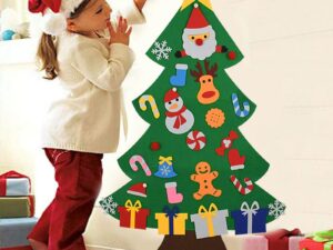 Sapin de Noël feutrine à décorer (avec pièces à coller)