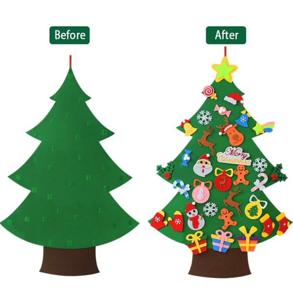 Arbre de Noël vert en feutrine