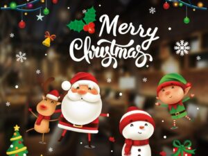 Lots de stickers muraux pour Noël et le Nouvel An