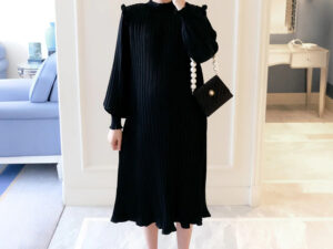 Robe grossesse mousseline couleur noire