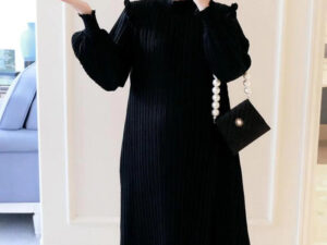 Robe maternité mousseline couleur noire