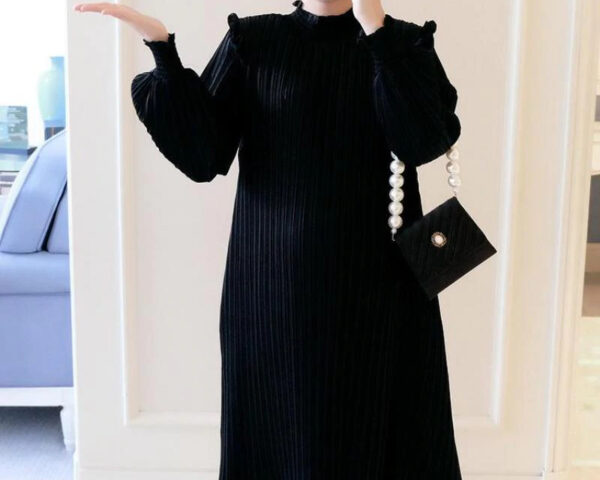 Robe maternité mousseline couleur noire