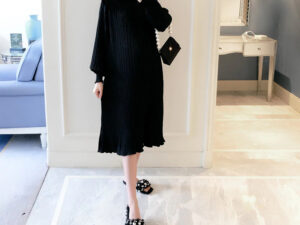 Robe maternité mousseline couleur noire