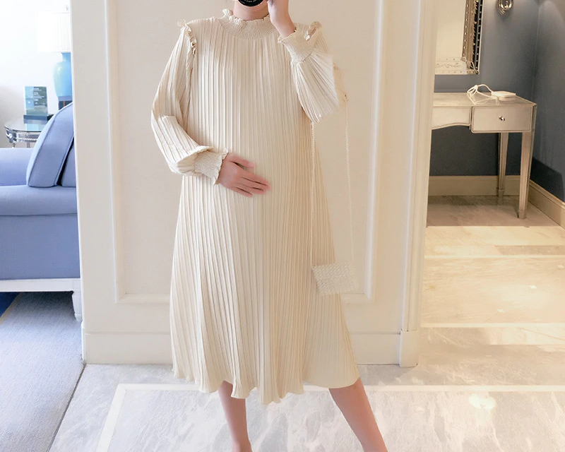 Pull Long à rayures pour femme enceinte, vêtement de maternité