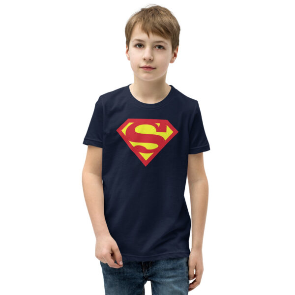 Tee shirt manches courtes Superman bleu marine pour enfant