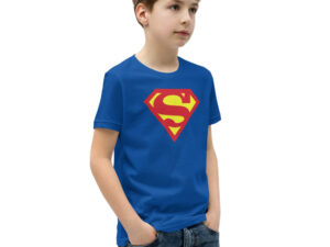 T-shirt Superman bleu clair manches courtes