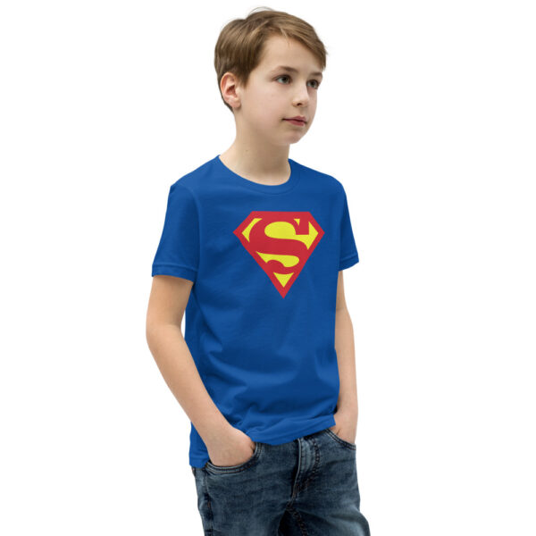 T-shirt Superman bleu clair manches courtes