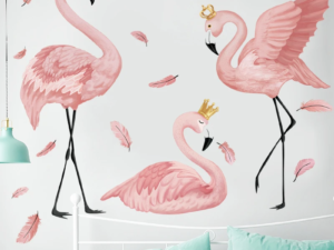 Stickers muraux Flamant Rose - Décoration chambre enfant fille