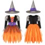 Robe de sorcière, déguisement pour enfant fille