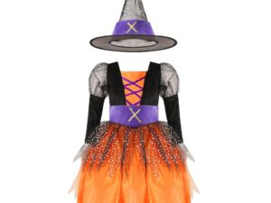 Déguisement sorcière pour enfant fille, Halloween, Carnaval