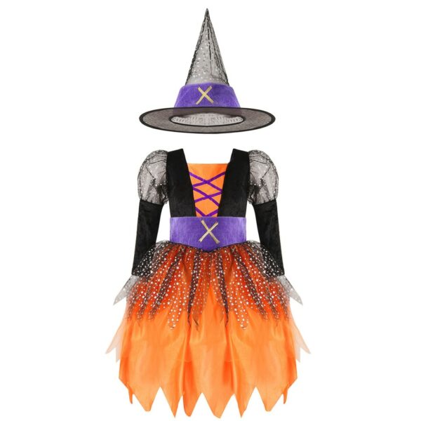 Déguisement sorcière pour enfant fille, Halloween, Carnaval