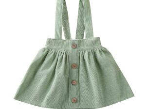 Jupe à bretelles vert clair pour filles - Jupe Candy