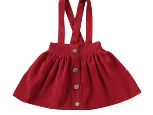 Jupe à bretelles couleur rouge pour filles - Jupe Candy